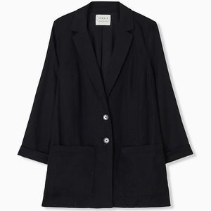 NWT Torrid Black Linen Blazer